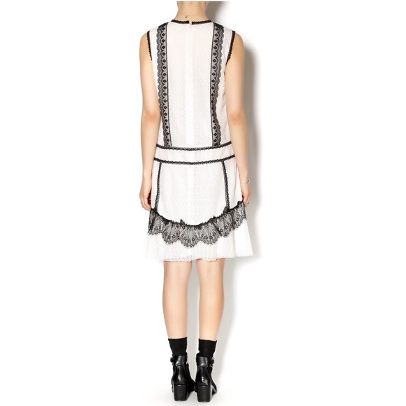 Anna Sui Embroidered Lace Eyelash Embellished Dress Size  8 - Picture 4 of 15